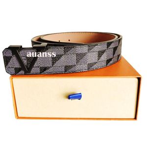 Luxury Belt Men Women Belts Designer Pairs Genuine Leather Black Gold Silver Smooth Buckle with Orange Box284T