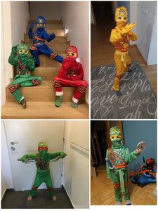 ホットセールニンジャコスプレ衣装男の子と女の子ジャンプスーツ武器セットコスプレアニメ子供ハロウィーンクリスマスパーティー服