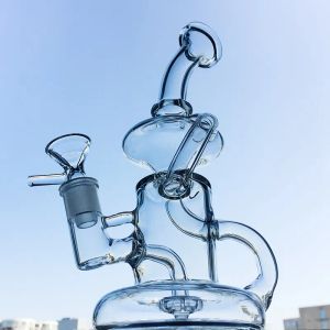 8 tum vattenglas Bong Klein Recycler Oil Dab Rigs Tornado Water Pipes 14mm Female Joint With Bowl LL