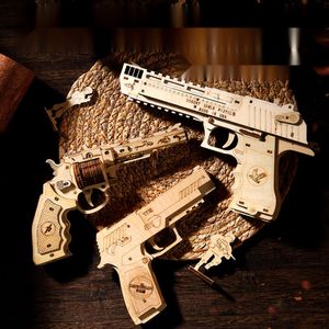 بندقية ، طراز تجميع الأخشاب المطاطية الخشبية Desert Eagle 3D ، لعبة ألغاز لبنة البناء الخشبية ، لعبة CSGO ، نفس النمط