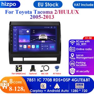 2Din Android 12 Car Radio för Toyota Tacoma 2005-2013 Hulux Multimedia GPS Navigation Player Carplay Auto Stereo WiFi 4G DSP RDS