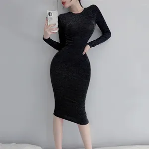 Casual Dresses Sexy Nightclub Style Mini Dress Women Shiny Silk Slim Fit Perspective Mesh Bodycon Short Streetwear