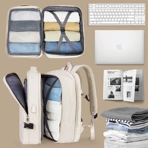 Seyahat Sırt Çantası Uçuşu Onaylı Kadınlar İçin Sırt Çantası Üzerinde Taşınabilir Erkekler Genişletilebilir Büyük Bagaj Backpack Business Weekender DayPack 231228