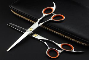 Professional Japan 440C 6 tum hår sax Set Cutting Barber Makas Haircut Hair ScoSor Thinning Shears Frisör SCISSORS3405480