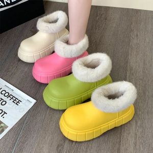 Sólido ao ar livre impermeável senhoras quentes sapatos de chuva sola grossa mulheres botas de chuva leve eva deslizamento-em meninas botas de tornozelo removíveis 231228