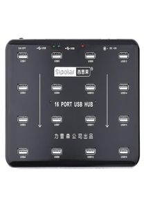 Sipolar 16 Ports USB 20 Hub Bluk Duplicator for 16 TF SD Card Reader UDISK Data Test Batch مع محول الطاقة 5V 3A 2106155871438