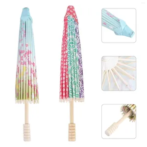 Parasol 2 szt. Papierowy parasol Creative Pography Decor Decor Mini Wood Furniture Parasol