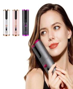 2021 Automatic Hair Curler Auto Ceramic Wireless Curling Iron Hairs Waver Tongs Beach Waves Irons Curlings Wand Air Curlers USB FCCRohs OEM2251518