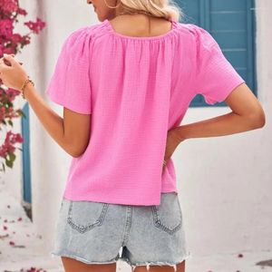 Women's Blouses Women Top Streetwear Tee Shirt Comfortable Dress Up Trendy Female Solid Sexy Summer