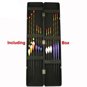 12pcslot fiskeflottar inklusive lådan Set Bobbers Carp Buoyancy Mix Size Composite Nano Plastic Floaters With ABS 231229