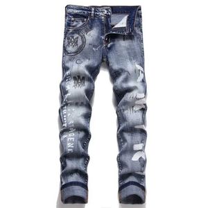 Amirriis byxor herr designer jeans mens jeans street varumärke broderi svart montering smala lila jeans för män med stjärnor designer tall rippade jeans mens designer c13