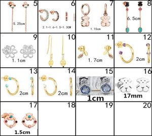 2020 100 925 Sterling Silver Bear Stud örhängen klassiska genomborrade studörhängen smycken tillverkare hela 92623853
