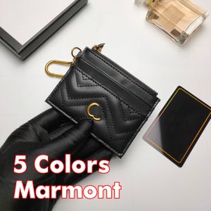 Marmont Designer Plånböcker Keychain Pouch Luxury Cardholder Passport Holder Läderväska Kvinnor Mens Fashion Case Key Wallet Wallets Chain Holder Pocket Coin Purses