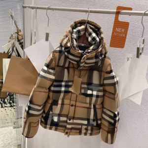 Brand Parkas Khaki Classic Plaid Hooded Coats ärmar avtagbar jacka Autumn Winter