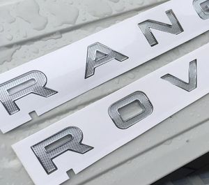 Letras emblema emblema logotipo para range rover sv autobiografia esporte descoberta evoque velar estilo do carro capô tronco emblema adesivo3875314