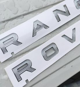 Letras emblema emblema logotipo para range rover sv autobiografia esporte descoberta evoque velar estilo do carro capô tronco emblema adesivo 1443617