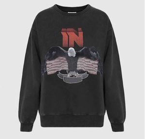 P34 erkek kazak tasarımcısı baskılı sweatshirt hoody women polar sweatshirt klasik kartal baskı etek yıpranmış tasarımcı kazak kazak kapüşonları kapşonlu