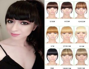 6 cali Krótki przedni klips z przedłużeniem w hubieniu włosy Bang Fringe Hair Extensions Prosty syntetyczny 100 Prawdziwy naturalny włosy 8488423