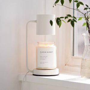 Nordic fusão cera lâmpada moderna regulável elétrica vela aquecedor lâmpada timming swtich fragrância luz decoração de mesa iluminação 231228