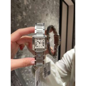 Womenwatch tankhorloge dames tank francaise horloges 3A hoogwaardig quartz uurwerk uhren zilveren diamanten bezel datum montre cater luxe met horlogedoos UA5P