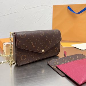 designerka torba Felicie Pochette Multi Pochette Mała torba mikro torba nano torba szykowna torba na ramię trzyczęściowa torba do łańcucha portfela 5A Wysokiej jakości nadrukowana torba na crossbody