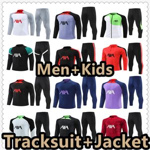 22 23 24 Tracksuit Soild Soccer Jersey Shirt Football Training Training Suct Jacket 22 2023 2024 Chandal Futbol Survlement Foot Maillot de Men and Kids