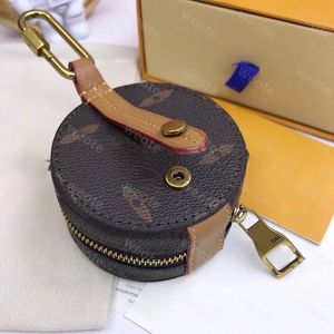 Womens Fashion Keychain Pouch Wallet Luxury Coin Purse Designer Handmade Leather Keains Hold