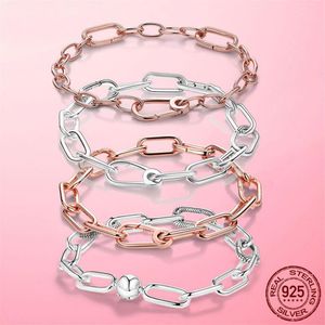 オリジナルゴールドカラーMEブレスレットME LOBSTER CLASP CHAIN LINK FEMME BRACELET FOR Women Jewelry Making Gift Pulseira 220218233M