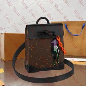 Luxurys Nano Steamer Crossbody Bags مصمم حقيبة الكتف حقيبة اليد خمر نمط زهرة أسود مصغرة حقيبة حقيبة كلاسيكية للرجال