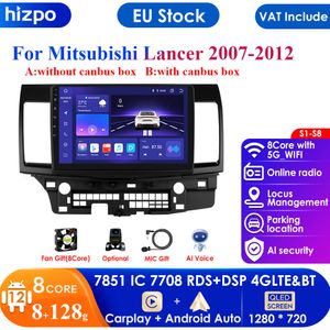 CarPlay 4G Android 12 Car Radio for Mitsubishi Lancer 2007-2012 Multimedia Video Player 2 Din Wifi Navigation GPS Stereo DSP