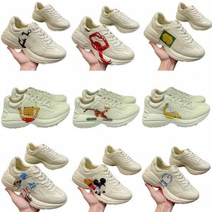 New Men's Running Shoes Top Luxury Designer Shoes Calfskin Women's Platform Shoes Low Top Lace-Up Sneakers Outdoor Fashion Couple Shoes Breathable Basketball Shoes