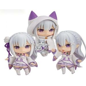 Emilia Q Version Re Zero Life in A Different World Anime Action Figure Collectible Model Figures Toys Kids Gift Toys for Girls T205062426