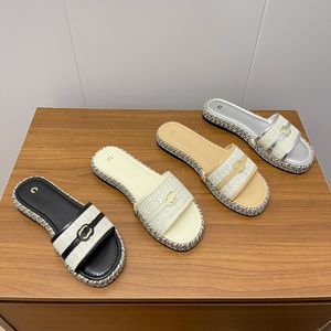 Designer Women Slippers Sandals Fisherman Thick Bottom Beach Flat Casual Slippers lambskin with box and dust bag 35-41