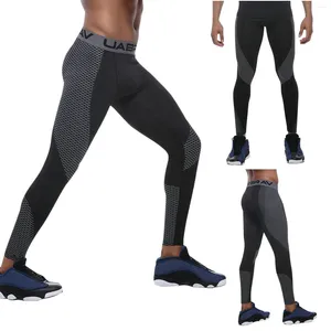 Herrenhose, schnell trocknend, für Fitnessstudio, Sport, elastisch, schmale Passform, lange Hose, atmungsaktiv, Jogger, Laufen, sportliche Hose, Patchwork-Farbhose