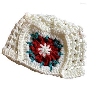 Beralar Kadın Örme Böğretmisler Kişiselleştirilmiş Çiçek Örgü Kova Şapkaları El Yapımı Cloche Şapkası Çiçek Kafatası