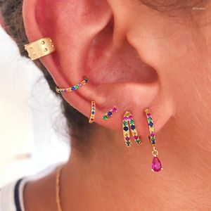 Hoop Earrings QUKE Silver 925 Zircon Jewelry Earring For Women Ear Piercing Wedding Party 18K 2023 Trend