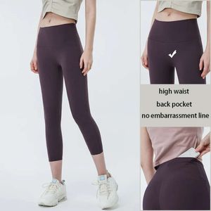 Lu Align Lu Yoga Sport No AL Pant Line Damen Align Pockets High Waist Seamless Tight Butt Lift Jogginghose Gym Cropped Pants Workout Gry LL LL Lemon