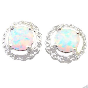 5 Pairs Lot Luckyshine Holiday Gift For Women Fire Opal Stud 925 Sterling Silver Russia American Australia Wedding Stud Earrings313y