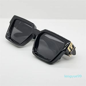 Óculos de sol de grife vintage para homens mulheres mulheres ondas de calor óculos de sol femininos material espesso armação de óculos UV400 com original