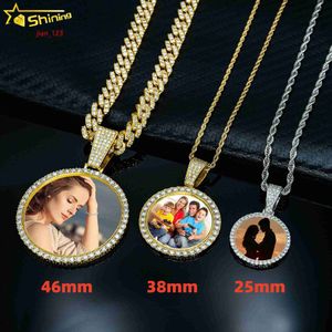 Ready to Ship Stock Custom Sterling Sier Vvs Moissanite Diamond Hip Hop Memory Photo Picture Pendant