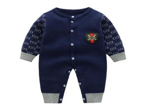 Bra kvalitet Baby Boys Girls Rompers spädbarn långärmad jumpsuits Autumn Winter Toddler Thicken Warm Onesies Cotton Kids Clothes47582850