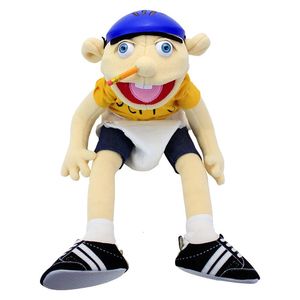 60cm Large Jeffy Boy Hand Puppet Children Soft Doll Talk Show Party Props Christmas Doll Plush Toys Puppet Kids Gift 231228