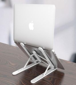Aluminiumlegering Laptop Holder Folding Notebook Holder för MacBook Lenovo HP Justerbar höjd Datorkylning Braent3327269