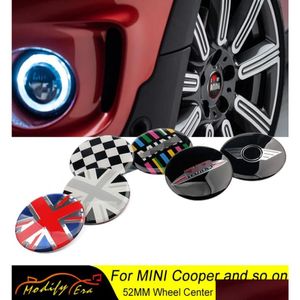 Autoaufkleber 52 Mm Styling Radmitte Er Aufkleber Nabenkappe Für Mini Cooper S Jcw Oner55 R56 R60 R61 F54 F55 F56 F60 Clubman Countryman4 Dhfqc