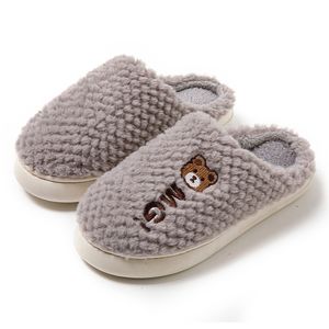 2023 Pantofole Nuovo Autunno/Inverno Coppia Scarpe Peluche Calore per la casa e per interni e Scarpe antiscivolo Pantofole in cotone da pavimento femminile Uomo 004