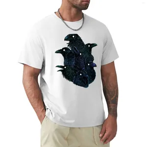 Regatas masculinas Raven Pattern Camiseta engraçada Camiseta de manga curta Secagem rápida para homens