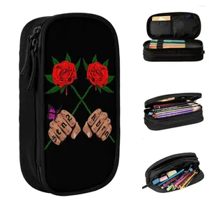 Fashion Eladio Carrion Sauce Boyz Rose Pencil Cases Box Pen Holder Kids Big Capacity Bag Student School Zipper Stationery