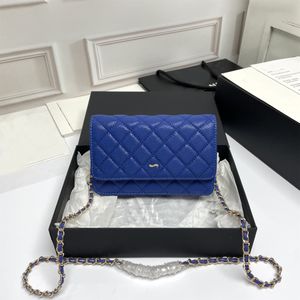 WOC 체인 크로스 바디 가방 여성 디자이너 부 가방 정품 가죽 캐비어 크로스 바디 백 고급 플립 작은 가방 핸드백 고품질 가방 다이아몬드 패턴 가방