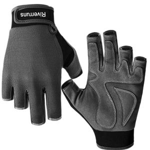 Riverruns Fingerless Fishing Gloves Sun Protection for Men Fishing Paddling Sailing Rowing and Hiking. 231228