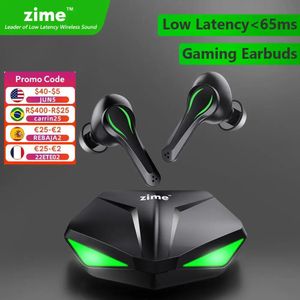 Hörlurar Zime -vinnare Gaming Earuds 65ms Low Latency TWS Bluetooth hörlurar med Mic Bass Audio Sound Positioning PUBG Wireless Headset